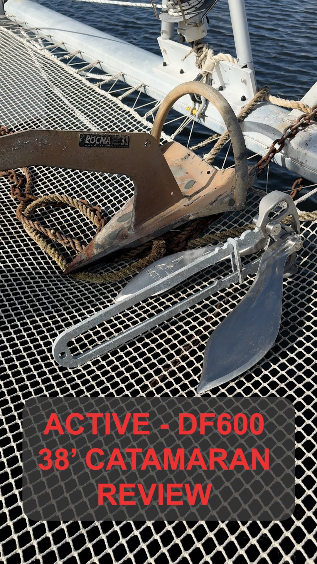 Load video: Review of a DF600 Active Anchor being used to anchor a 38' Catamaran